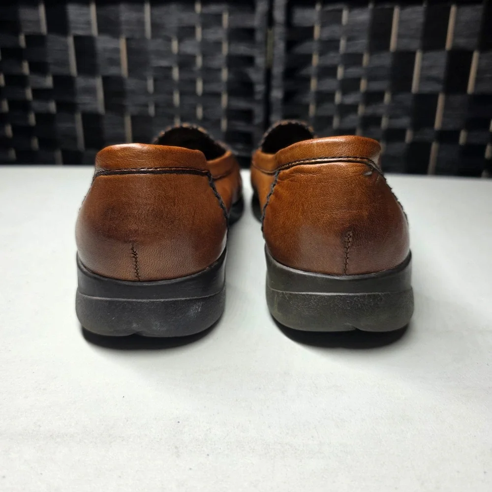 Drexlite Leather Classics Brown Loafers Moc Toe Slip On Flats Womens 9M